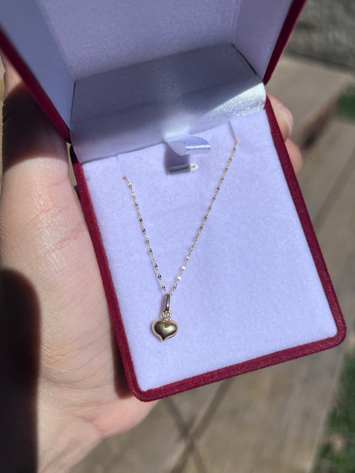 Collar corazón 18k